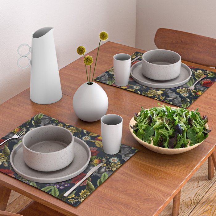 Flying Fox and Floral Pattern Placemat Gallery Image 2