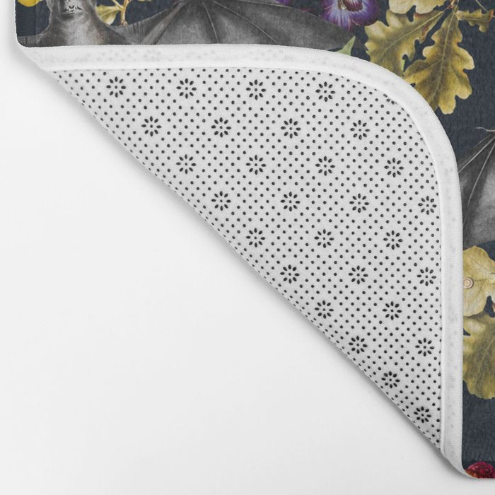 Flying Fox and Floral Pattern Bath Mat Gallery Image 2