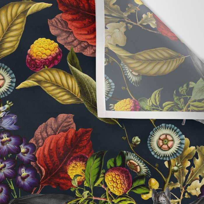 Flying Fox and Floral Pattern Wall Tapestry Gallery Image 3