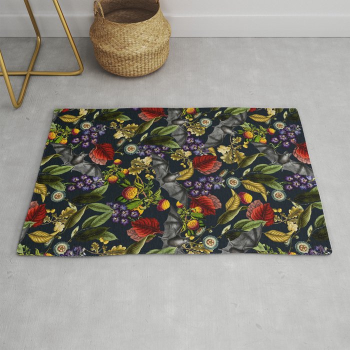 Flying Fox and Floral Pattern Rug Gallery Image 1