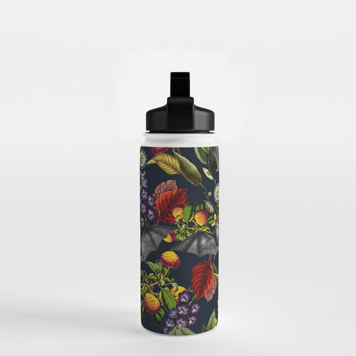 Flying Fox and Floral Pattern Water Bottle Gallery Image 2