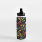 Flying Fox and Floral Pattern Water Bottle Gallery Image 2
