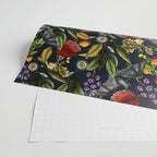Flying Fox and Floral Pattern Wrapping Paper Gallery Image 2