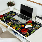 Flying Fox and Floral Pattern Desk Mat Gallery Image 2