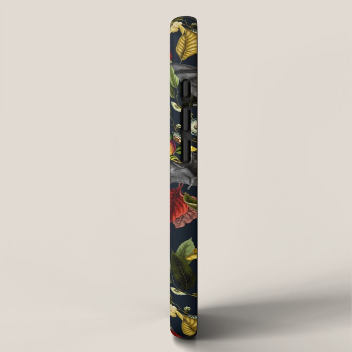 Flying Fox and Floral Pattern iPhone Case Gallery Image 2