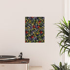 Flying Fox and Floral Pattern Poster Gallery Image 2