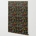 Flying Fox and Floral Pattern Wallpaper Gallery Image 2