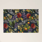 Flying Fox and Floral Pattern Welcome Mat Gallery Image 1