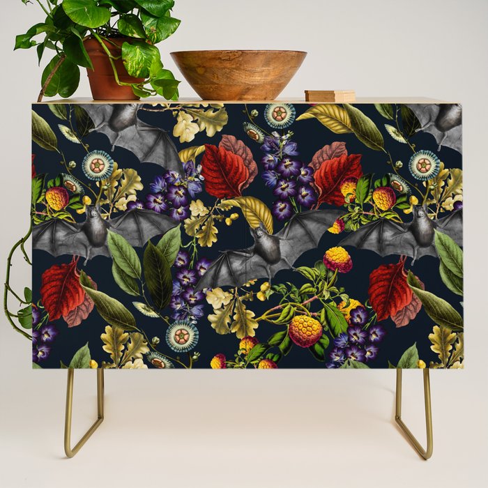 Flying Fox and Floral Pattern Credenza Gallery Image 1