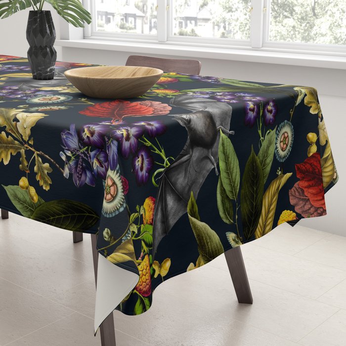 Flying Fox and Floral Pattern Tablecloth Gallery Image 3