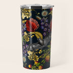 Flying Fox and Floral Pattern Travel Mug Gallery Image 1