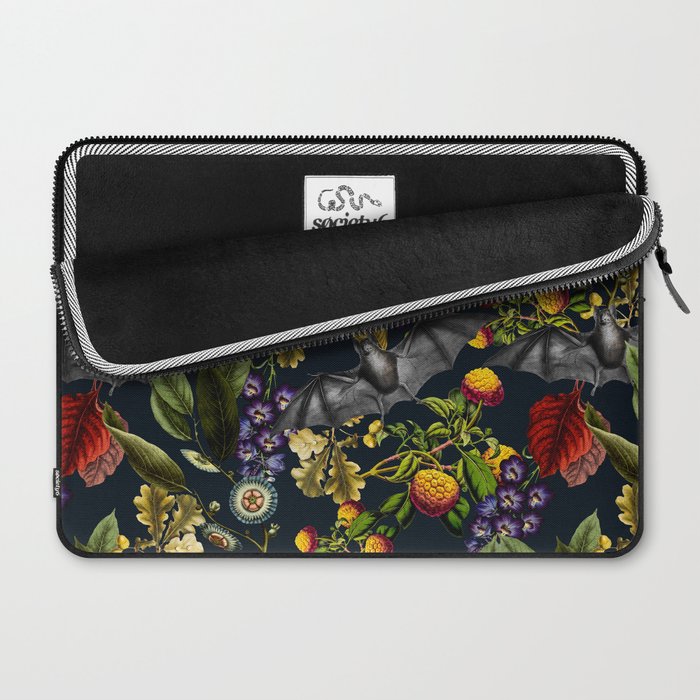 Flying Fox and Floral Pattern Laptop Sleeve Gallery Image 2