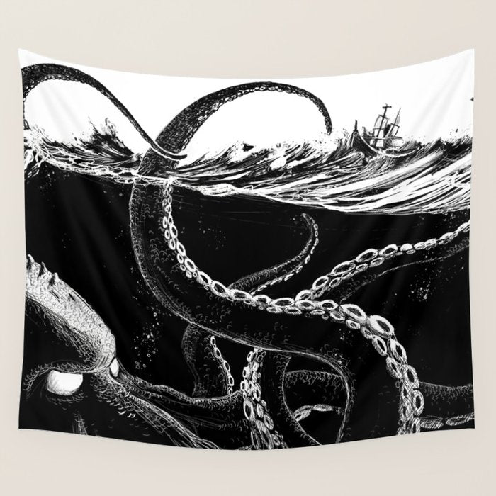 Kraken Rules the Sea Wall Tapestry Gallery Image 4
