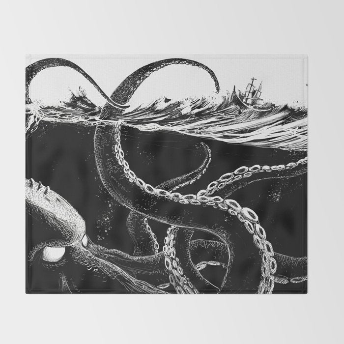 Kraken Rules the Sea Throw Blanket Gallery Image 2