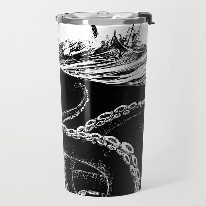 Kraken Rules the Sea Travel Mug Gallery Image 2