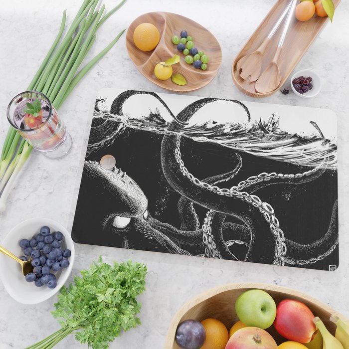 Kraken Rules the Sea Cutting Board Gallery Image 2