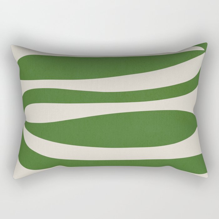Abstract-botanical 21-green Rectangular Pillow Gallery Image 1