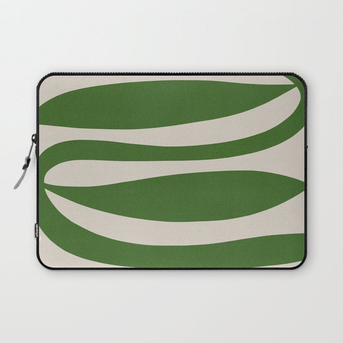 Abstract-botanical 21-green Laptop Sleeve Gallery Image 1