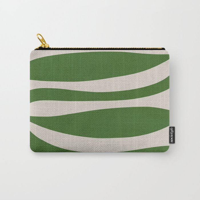 Abstract-botanical 21-green Carry All Pouch Gallery Image 1