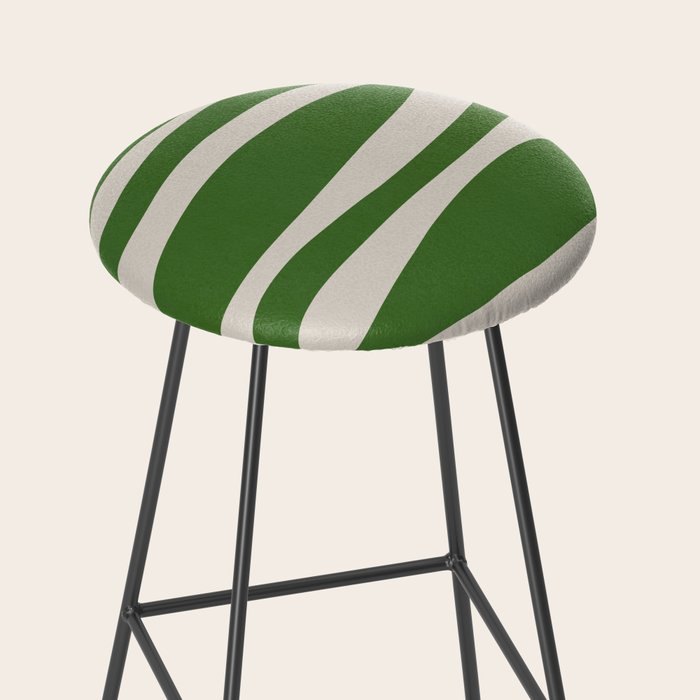 Abstract-botanical 21-green Stool Gallery Image 2