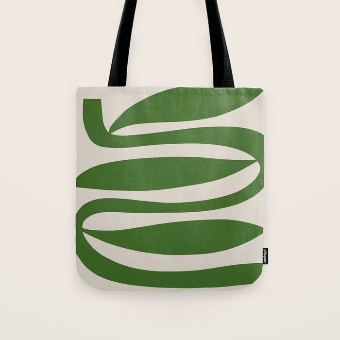 Abstract-botanical 21-green Tote Bag Gallery Image 1
