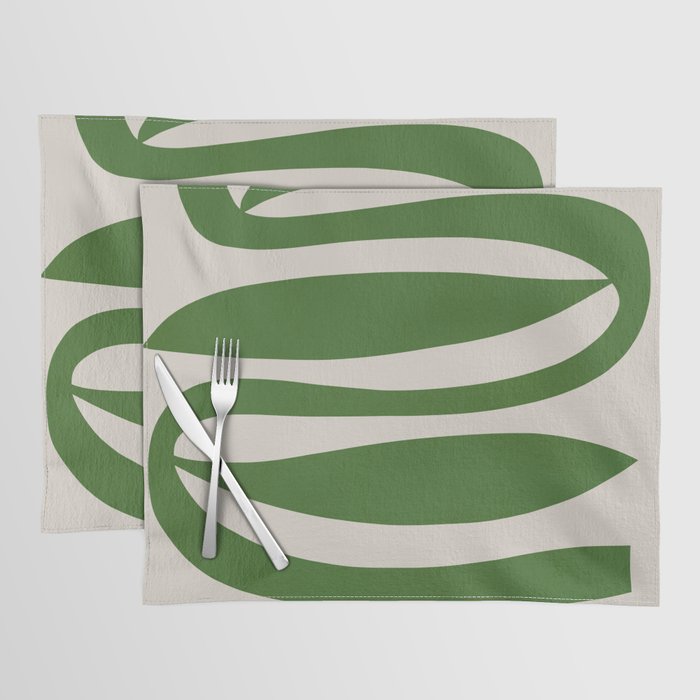 Abstract-botanical 21-green Placemat Gallery Image 1