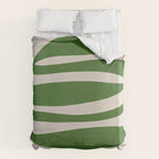 Abstract-botanical 21-green Duvet Cover Gallery Image 6