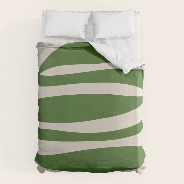Abstract-botanical 21-green Duvet Cover Gallery Image 6