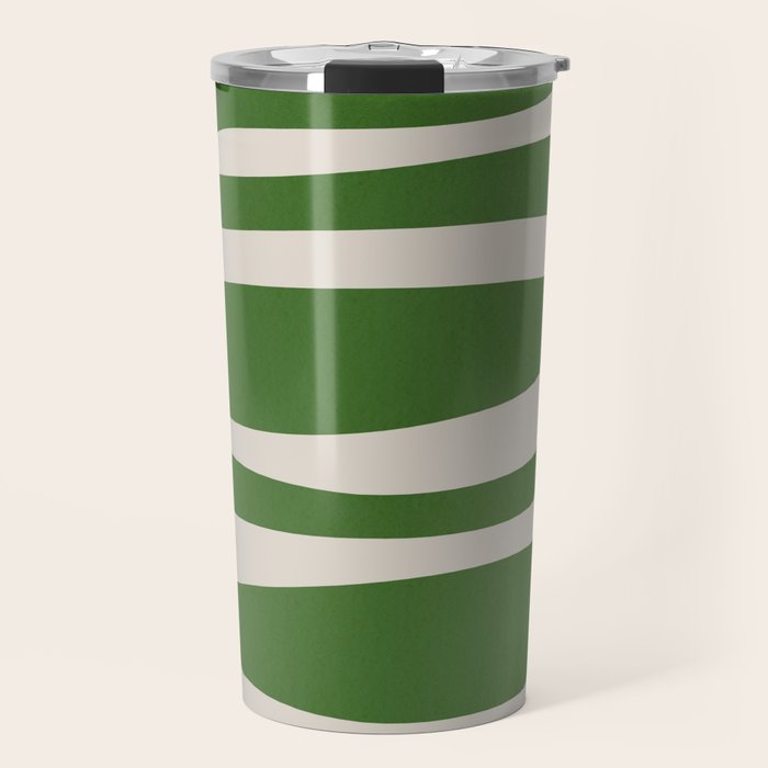 Abstract-botanical 21-green Travel Mug Gallery Image 1