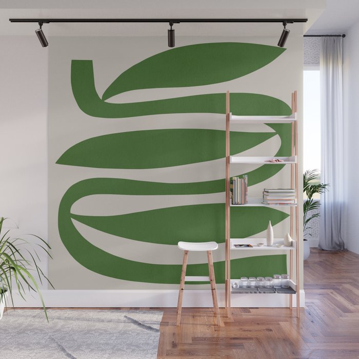 Abstract-botanical 21-green Wall Mural Gallery Image 1