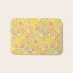 Coastal Oysters on the Beach in Pastel Yellow & Orange Bath Mat Gallery Image 1