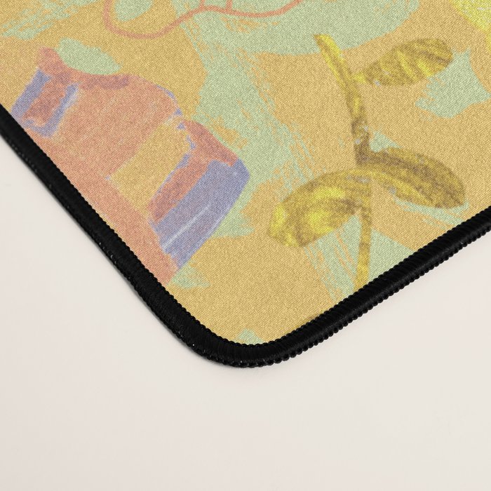 Coastal Oysters on the Beach in Pastel Yellow & Orange Desk Mat Gallery Image 4