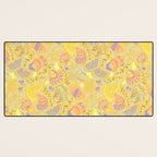 Coastal Oysters on the Beach in Pastel Yellow & Orange Desk Mat Gallery Image 3