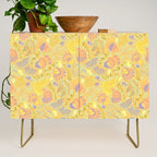 Coastal Oysters on the Beach in Pastel Yellow & Orange Credenza Gallery Image 1