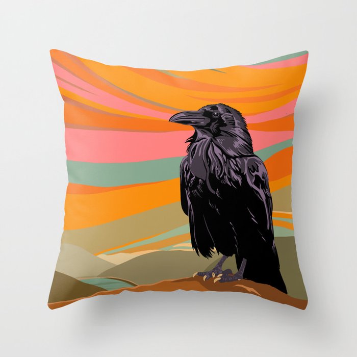 Ravens Song Throw Pillow Gallery Image 6