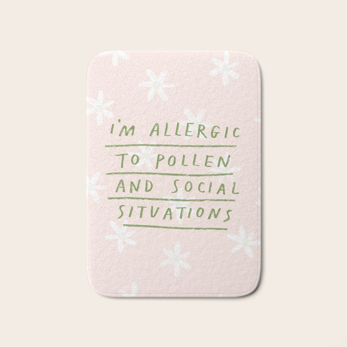 Allergic To Pollen Bath Mat Gallery Image 1
