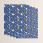 Celestial Pigs lunar blue Wrapping Paper Gallery Image 3
