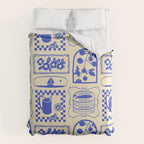Blue summer vacation patchwork art pattern Comforter Gallery Image 6