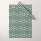 Dragonfly Pattern XII Neutral Green Wrapping Paper Gallery Image 1
