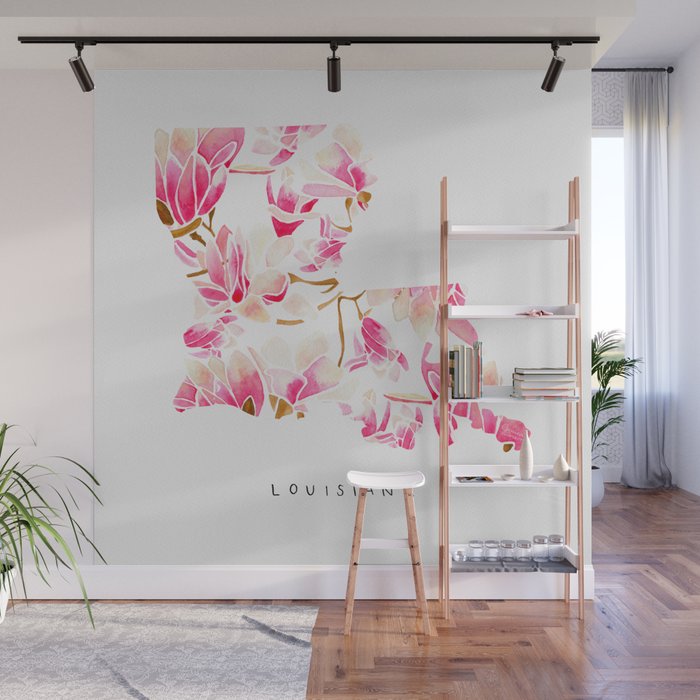 Louisiana State Flower - Magnolias Wall Mural Gallery Image 1