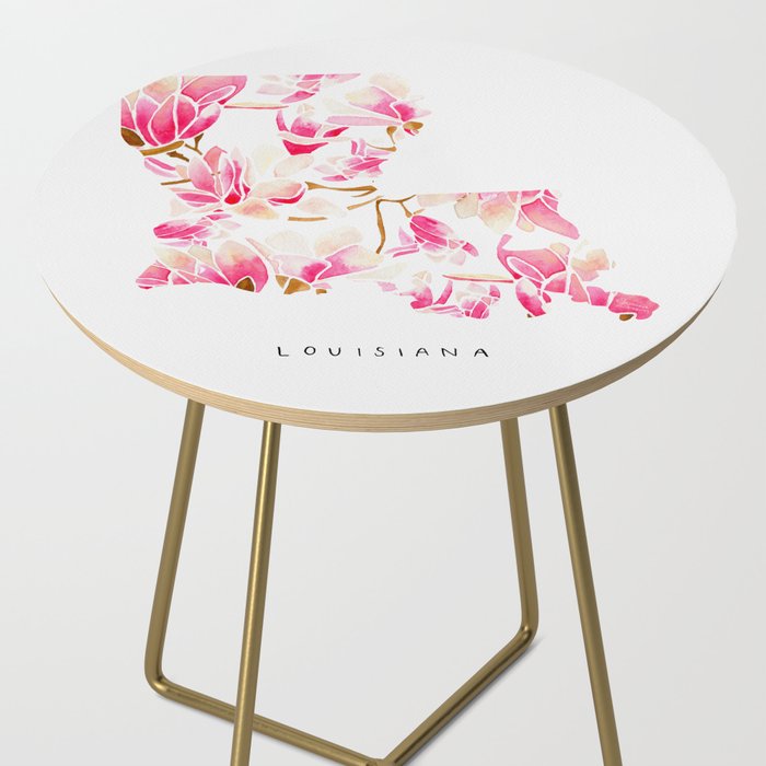 Louisiana State Flower - Magnolias Side Table Gallery Image 2