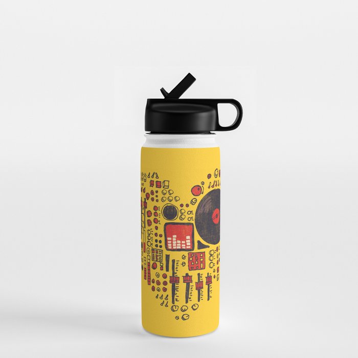 Music in every heartbeat Water Bottle Gallery Image 1