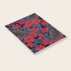 Ravens and red roses with blue leaves Notebook Gallery Image 3