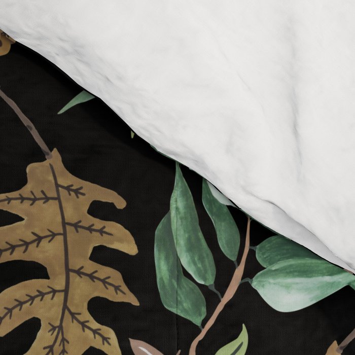 Fall of fall leaves dark Comforter Gallery Image 4