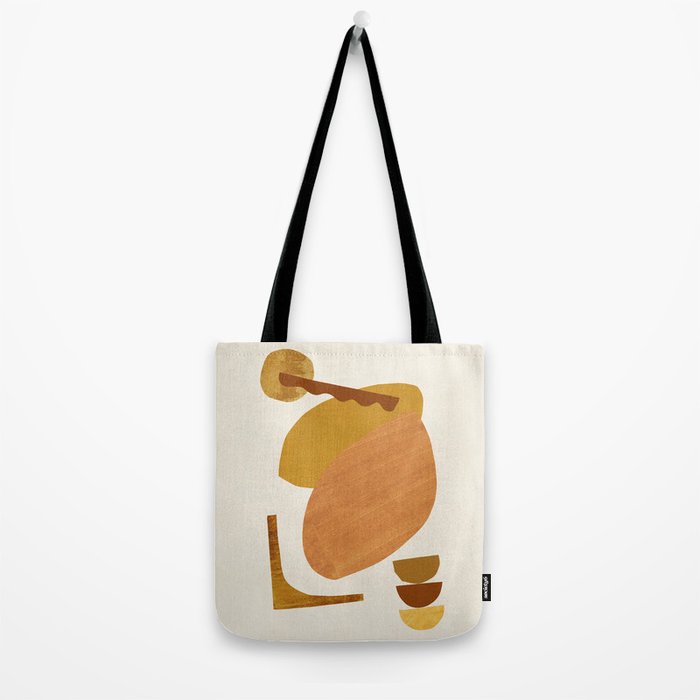Abstract Collage With Warm Shapes Tote Bag Gallery Image 2