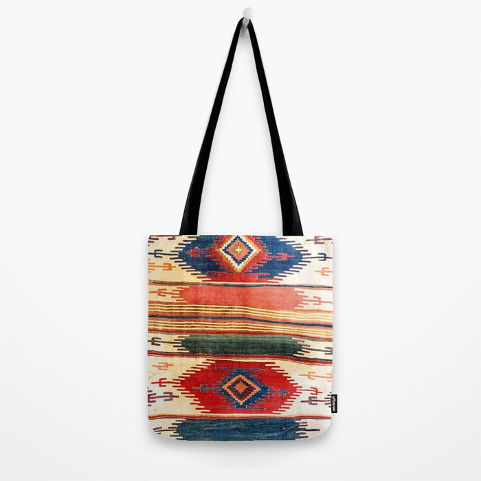 Aksaray Antique Cappadocian Turkish Kilim Print Tote Bag Gallery Image 2
