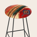 Aksaray Antique Cappadocian Turkish Kilim Print Stool Gallery Image 2