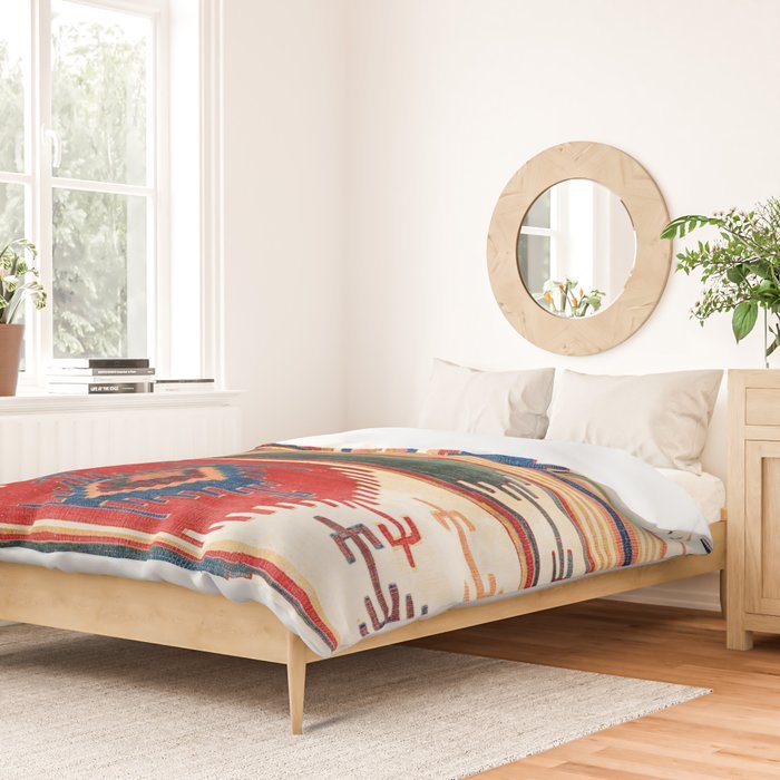 Aksaray Antique Cappadocian Turkish Kilim Print Duvet Cover Gallery Image 2