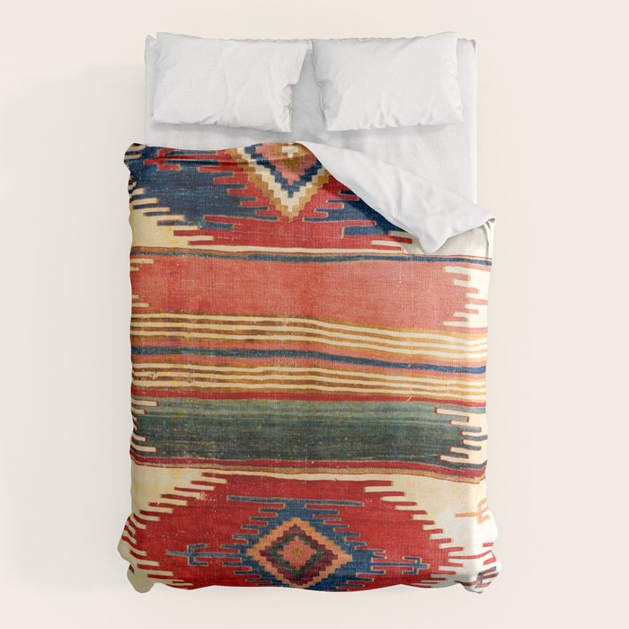 Aksaray Antique Cappadocian Turkish Kilim Print Duvet Cover Gallery Image 6