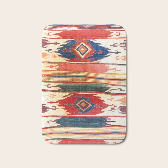Aksaray Antique Cappadocian Turkish Kilim Print Bath Mat Gallery Image 1